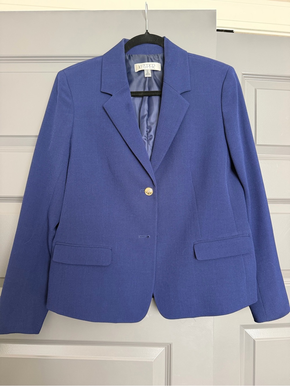 Kasper Women's Cobalt Blue Single-Button Blazer